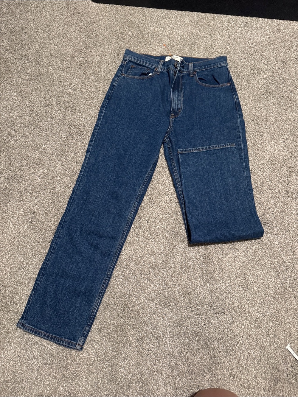 Women’s Straight-Leg Blue Abercrombie & Fitch Denim Jeans
